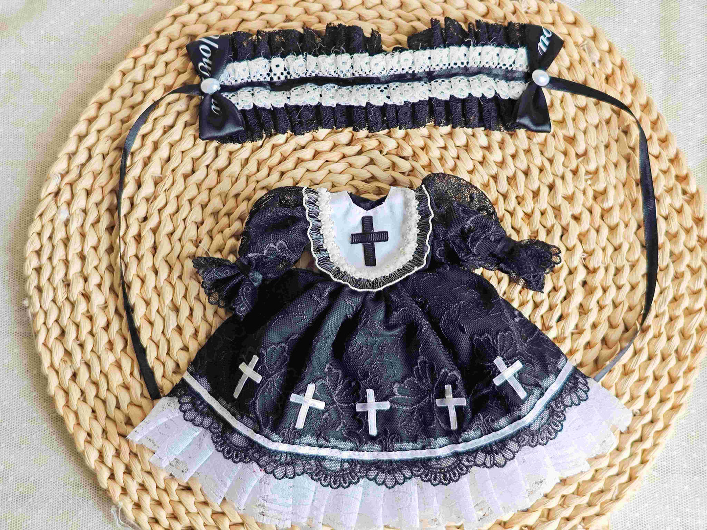Cross Gothic Lolita Blythe Outfit | Handmade Doll Clothes for OB22 & OB24