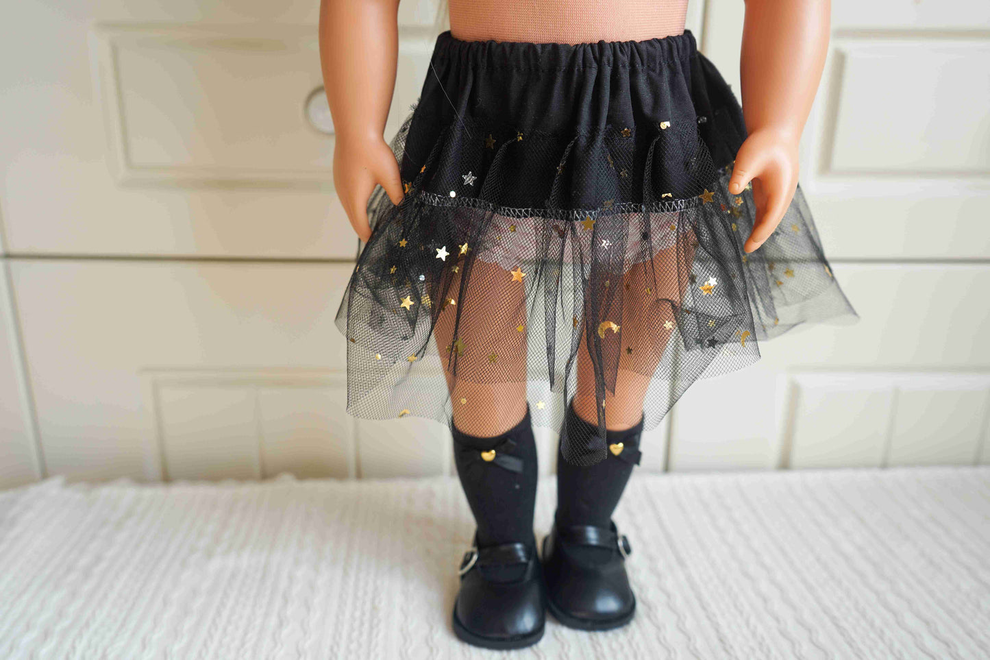 Gothic Pumpkin Witch Halloween Dress Set for 18 Inch Dolls