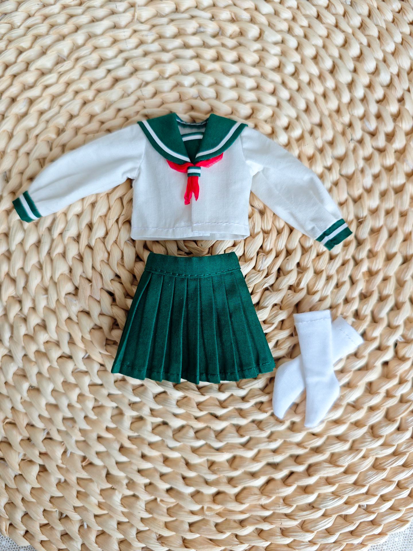 Classic Sailor School KAGOME Doll Blythe Outfit | Handmade Doll Clothes for OB22 & OB24