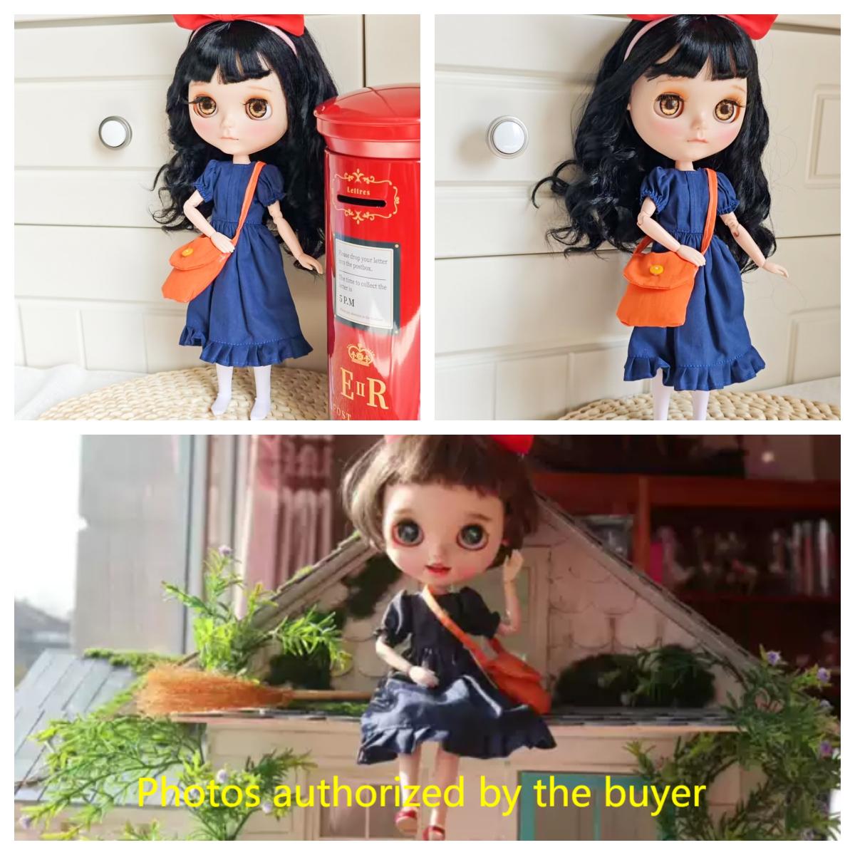 Little Witch Courier Doll Blythe Outfit | Handmade Doll Clothes for OB22 & OB24