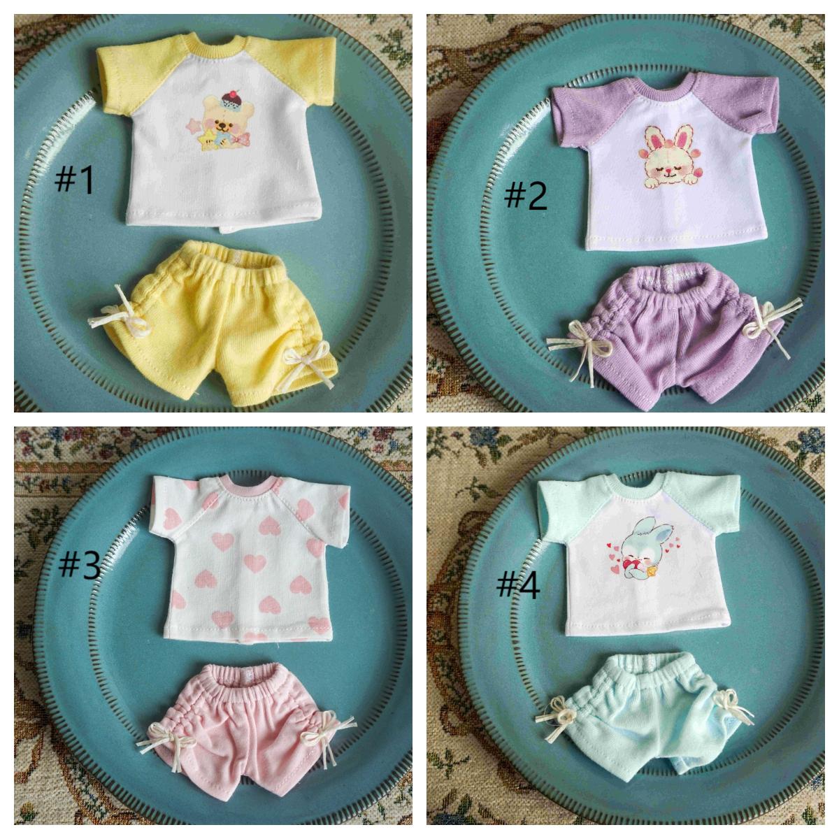 Casual Tee & Shorts T shirts Set Doll Outfit | Handmade Doll Clothes for 1/6 BJD YoSD