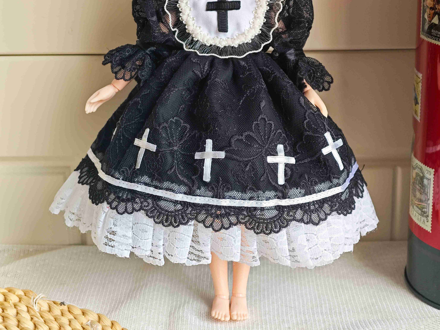 Cross Gothic Lolita  Blythe Outfit | Handmade Doll Clothes for OB22 & OB24