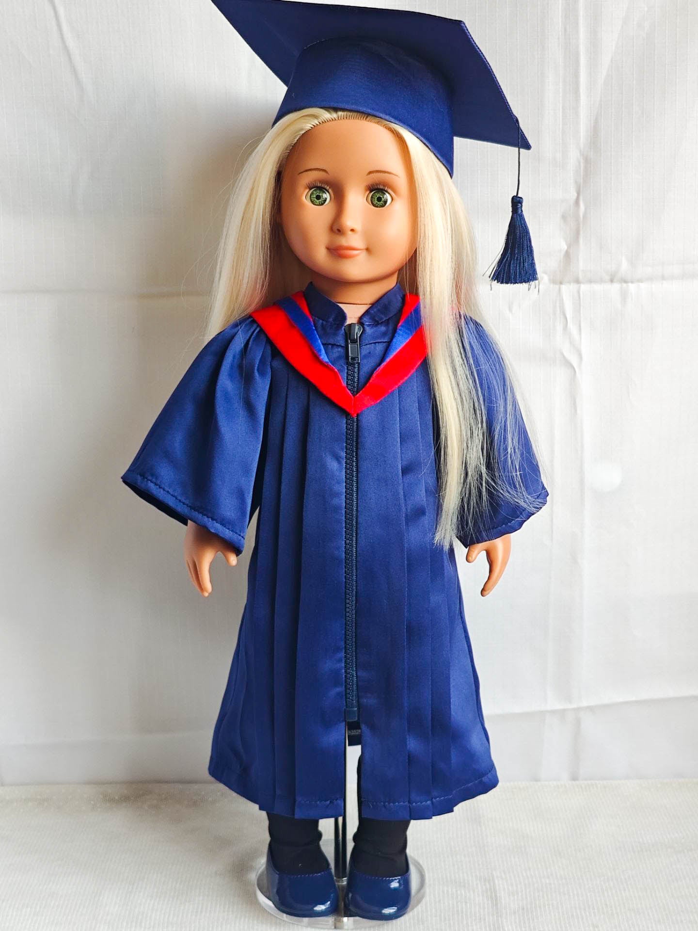 Classic Graduation Cap & Gown Set for 18 Inch Dolls