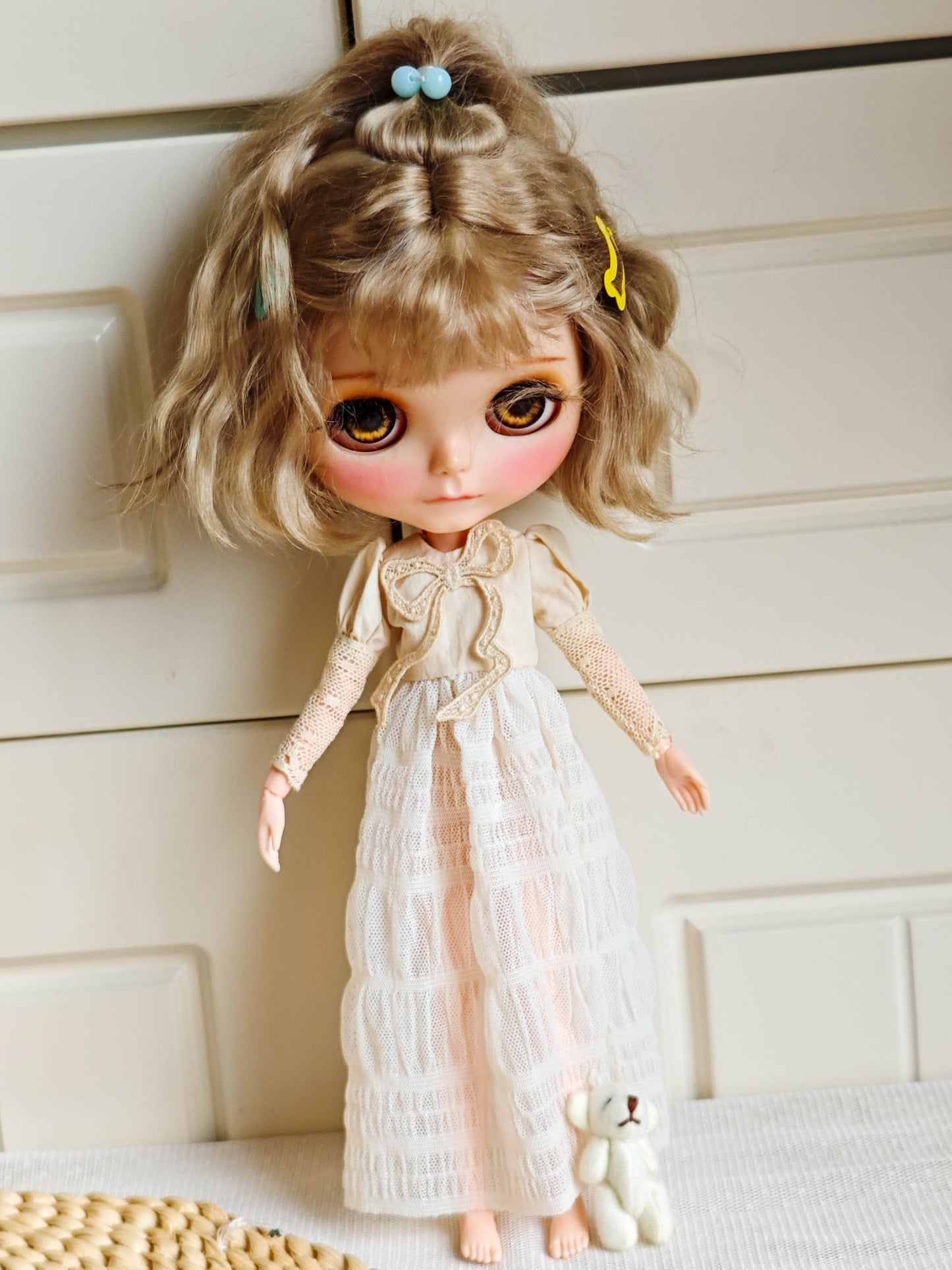 Romantic Lace Blythe Outfit | Handmade Doll Clothes for OB22 & OB24