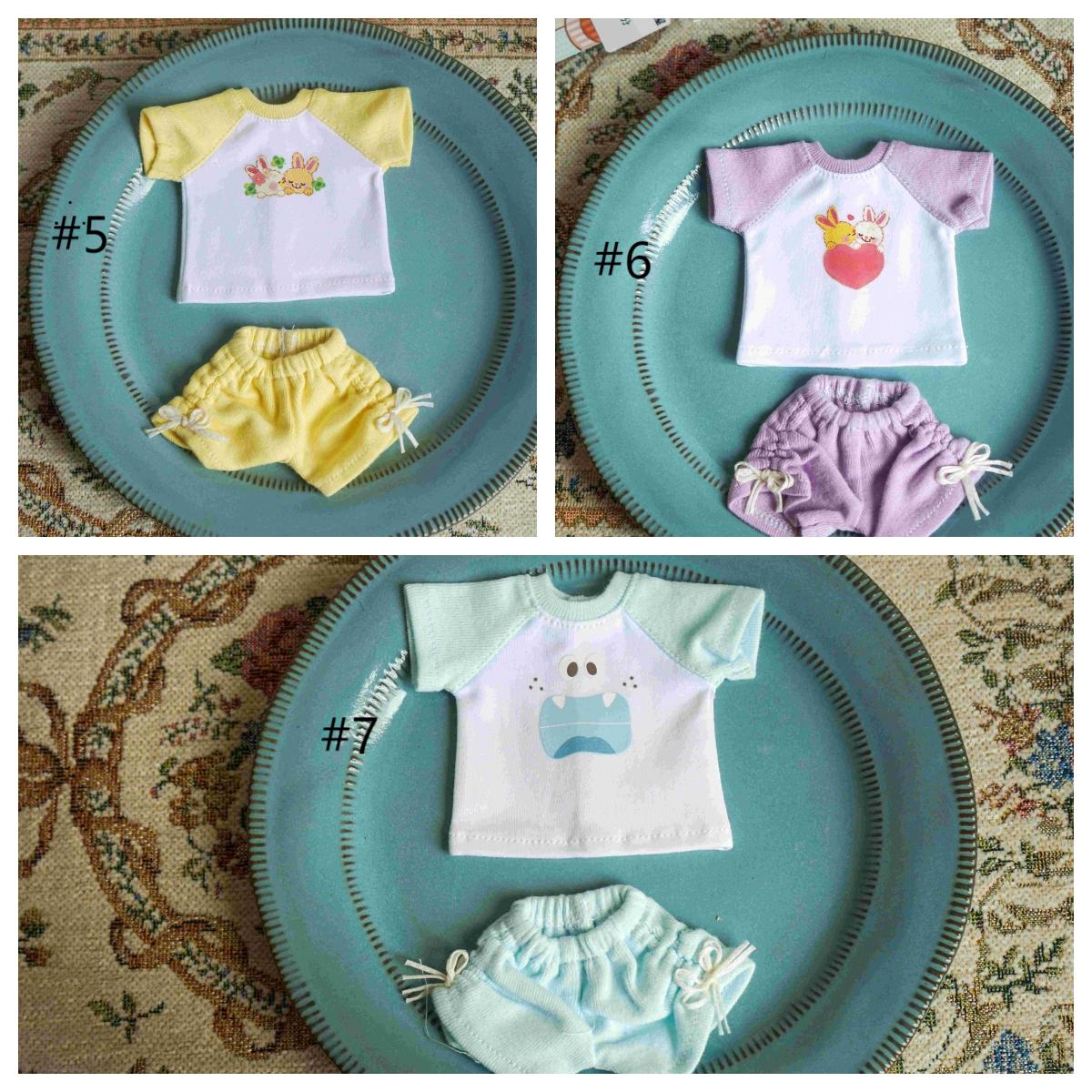 Casual Tee & Shorts T shirts Set Doll Outfit | Handmade Doll Clothes for 1/6 BJD YoSD