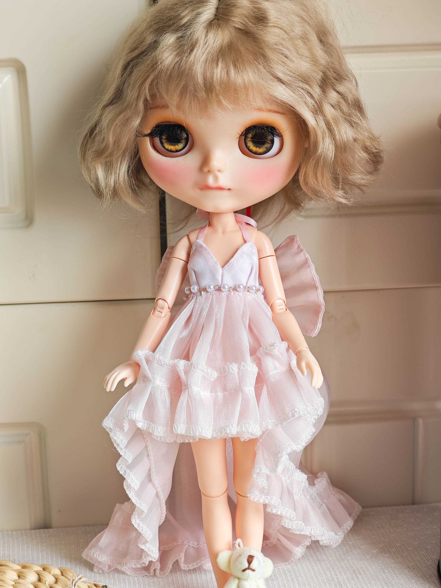 Fairytale Rose Princess Blythe Outfit | Handmade Doll Clothes for OB22 & OB24