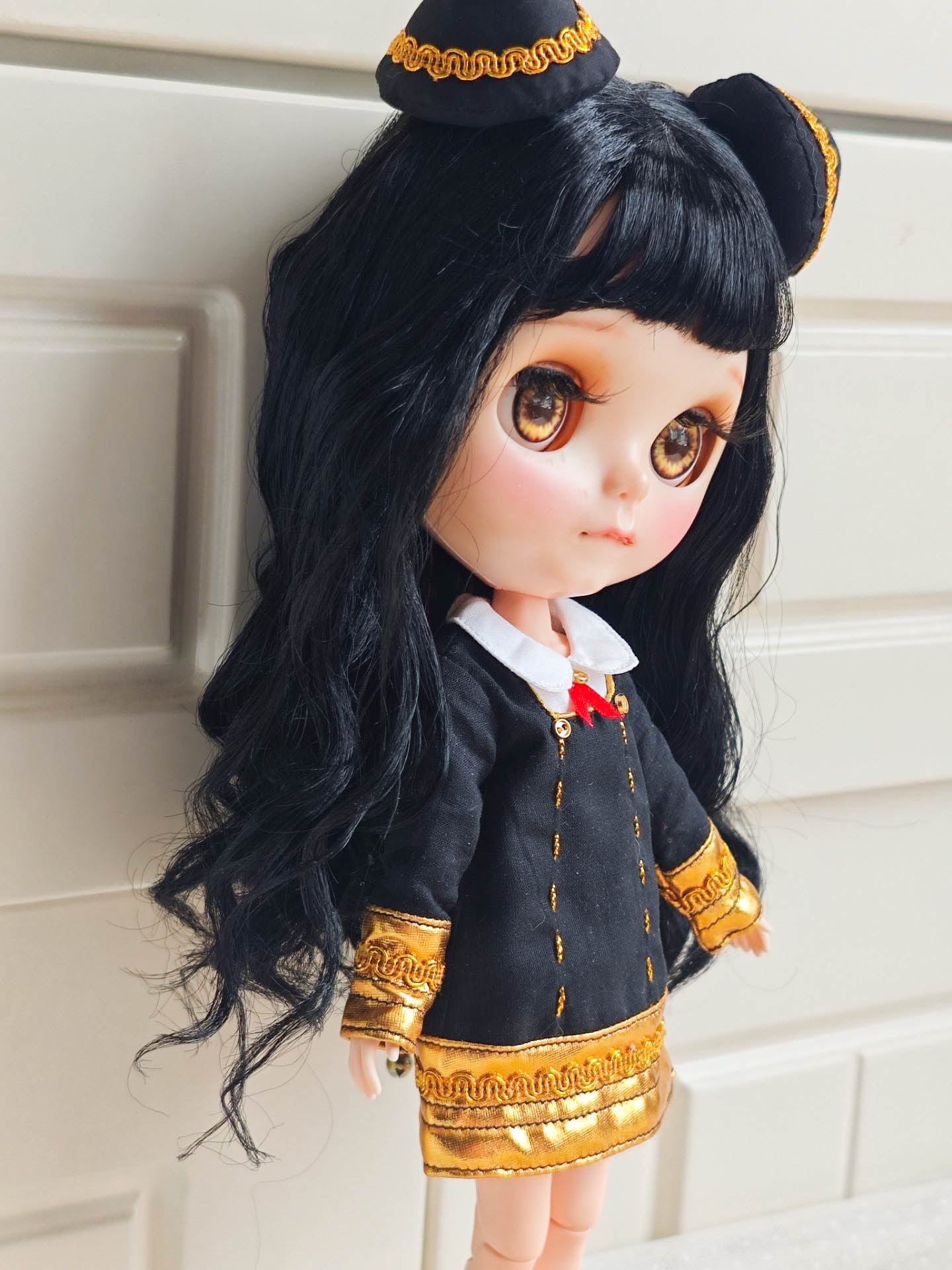Anya  Anime School Girl  Blythe Outfit | Handmade Doll Clothes for OB22 & OB24