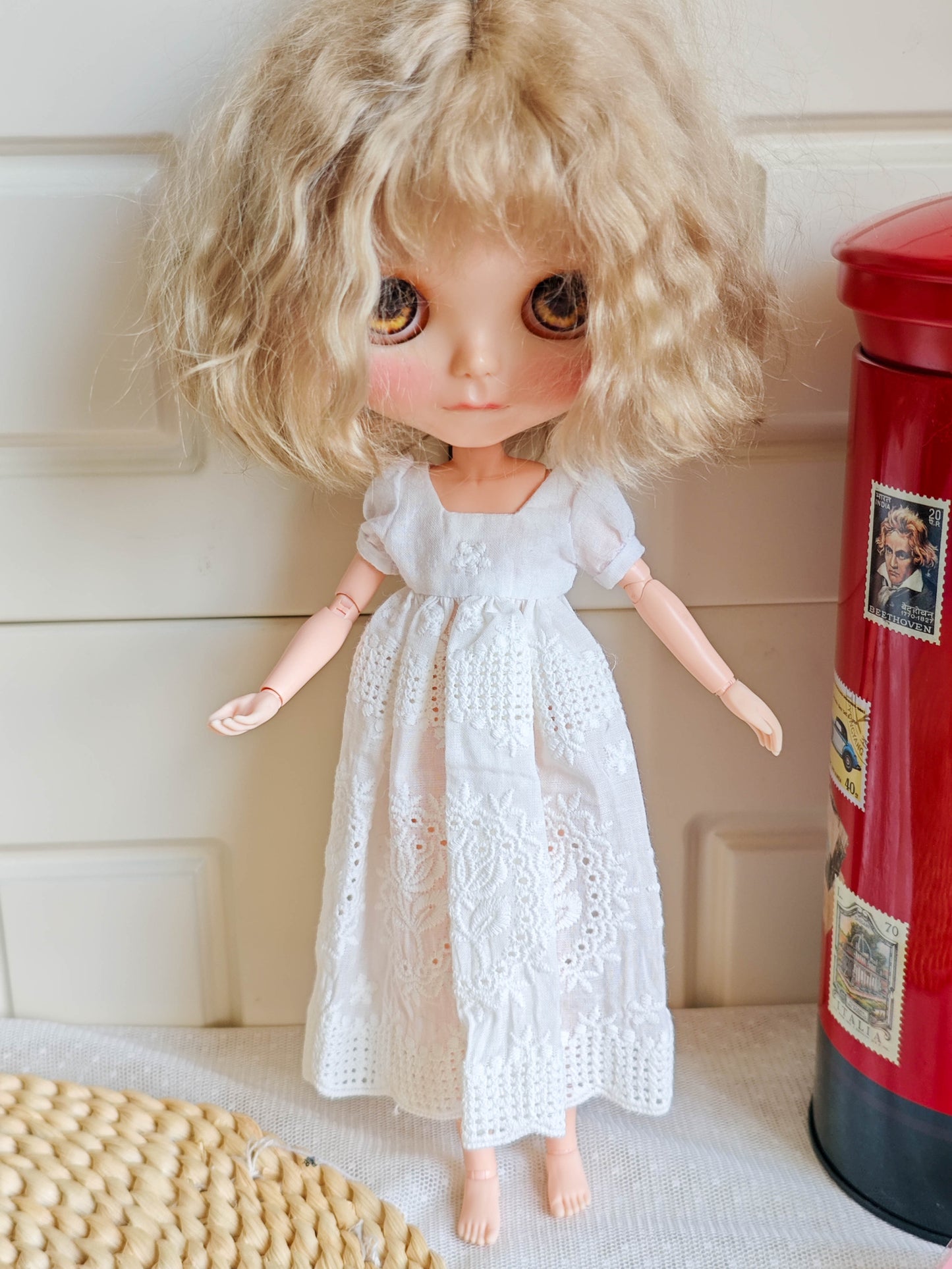Romantic Lace Blythe Outfit | Handmade Doll Clothes for OB22 & OB24