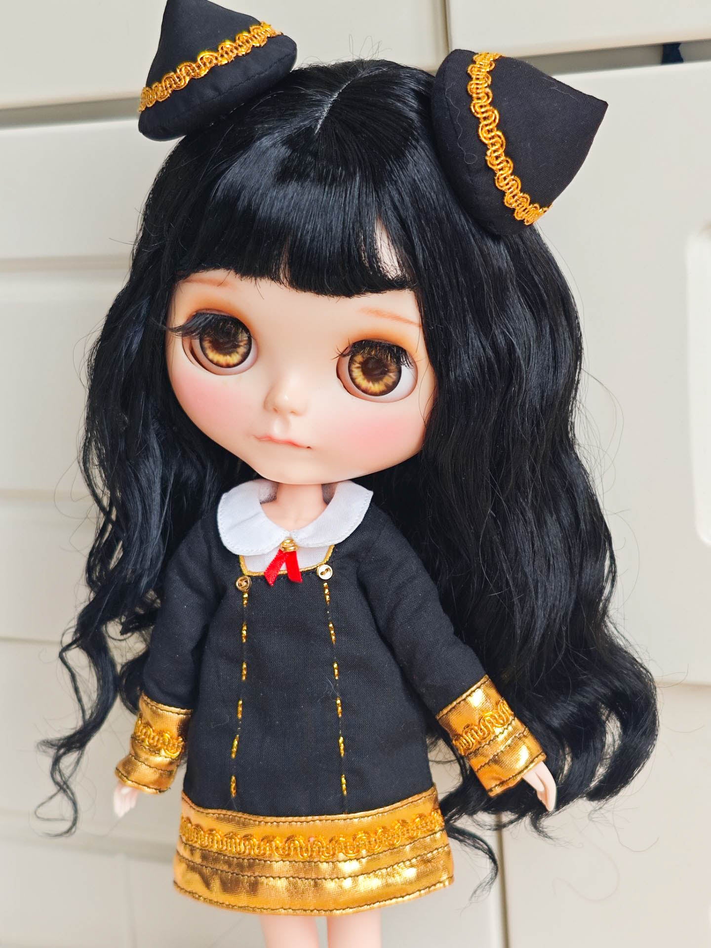 Anya  Anime School Girl  Blythe Outfit | Handmade Doll Clothes for OB22 & OB24