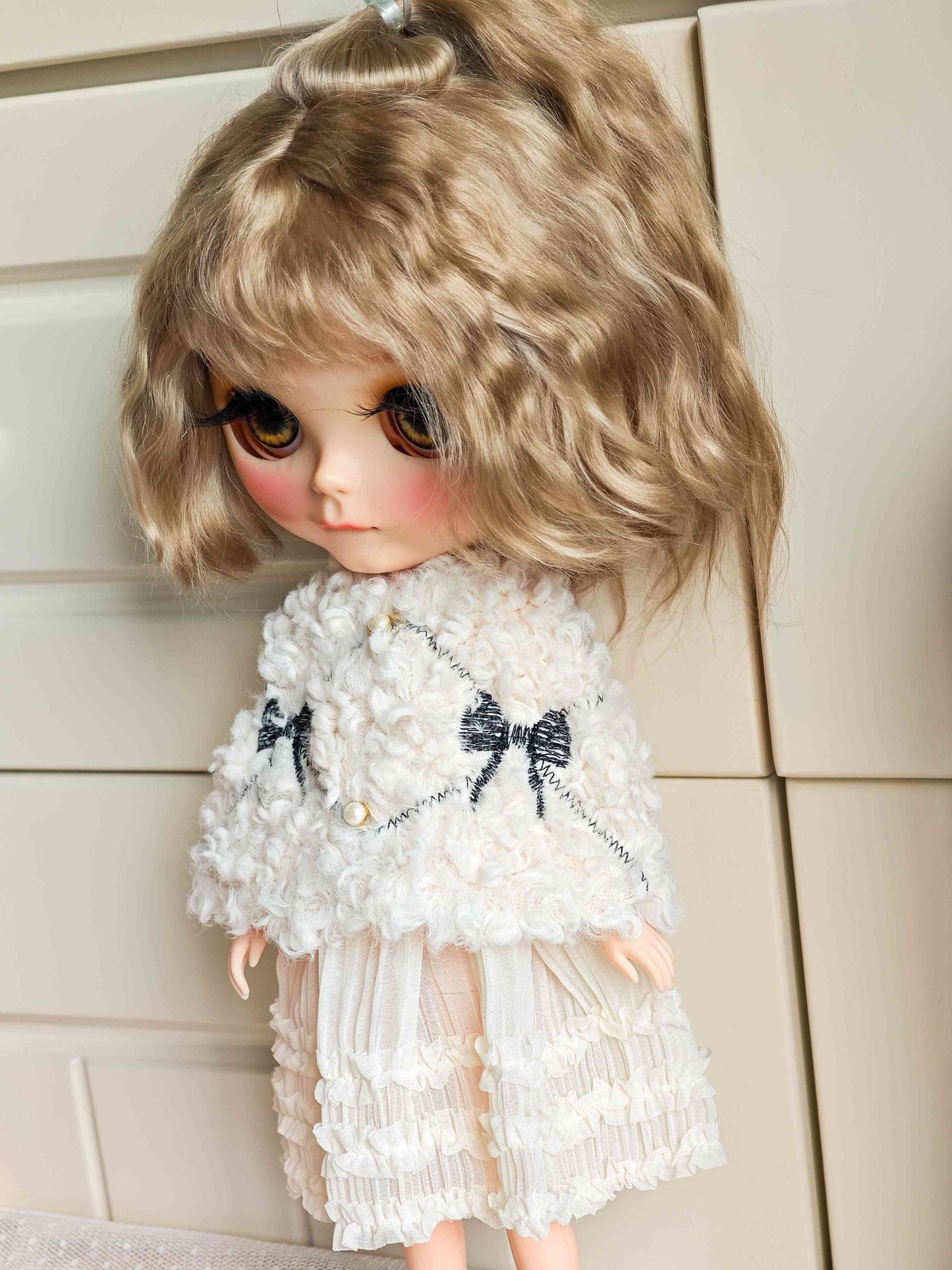 Snowflake Princess Blythe Outfit | Handmade Doll Clothes for OB22 & OB24