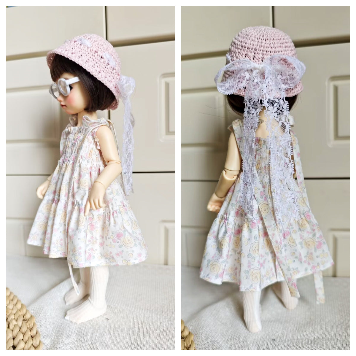Floral Summer Garden Doll Outfit| Handmade Doll Clothes for 1/6 BJD YoSD