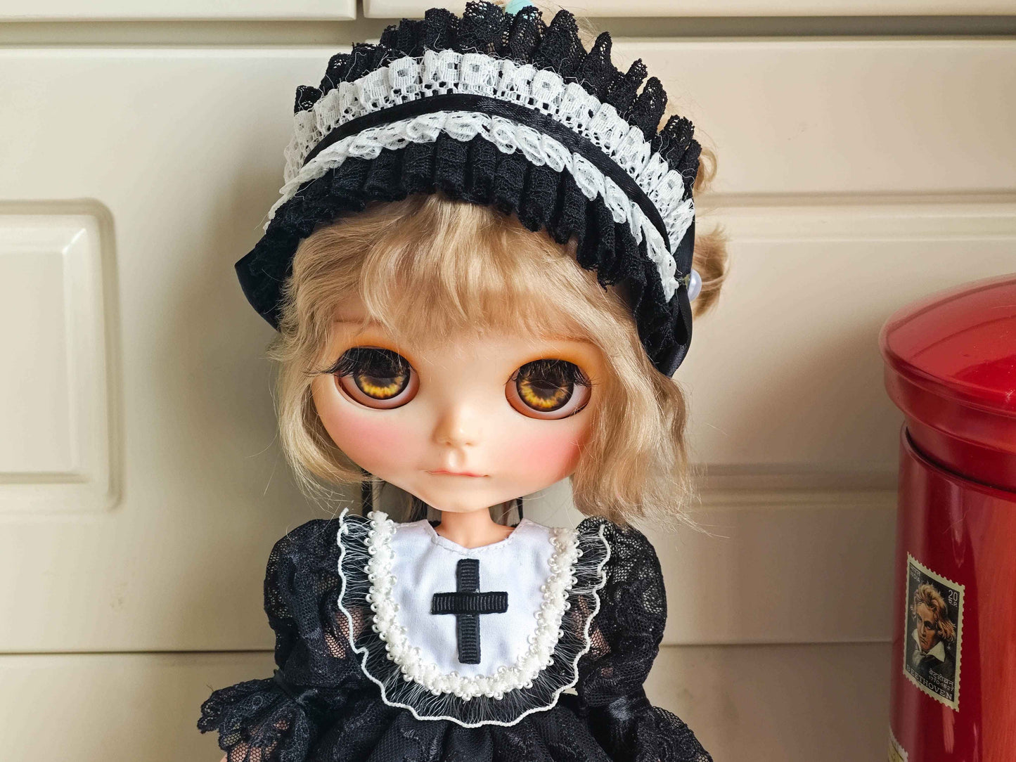 Cross Gothic Lolita  Blythe Outfit | Handmade Doll Clothes for OB22 & OB24