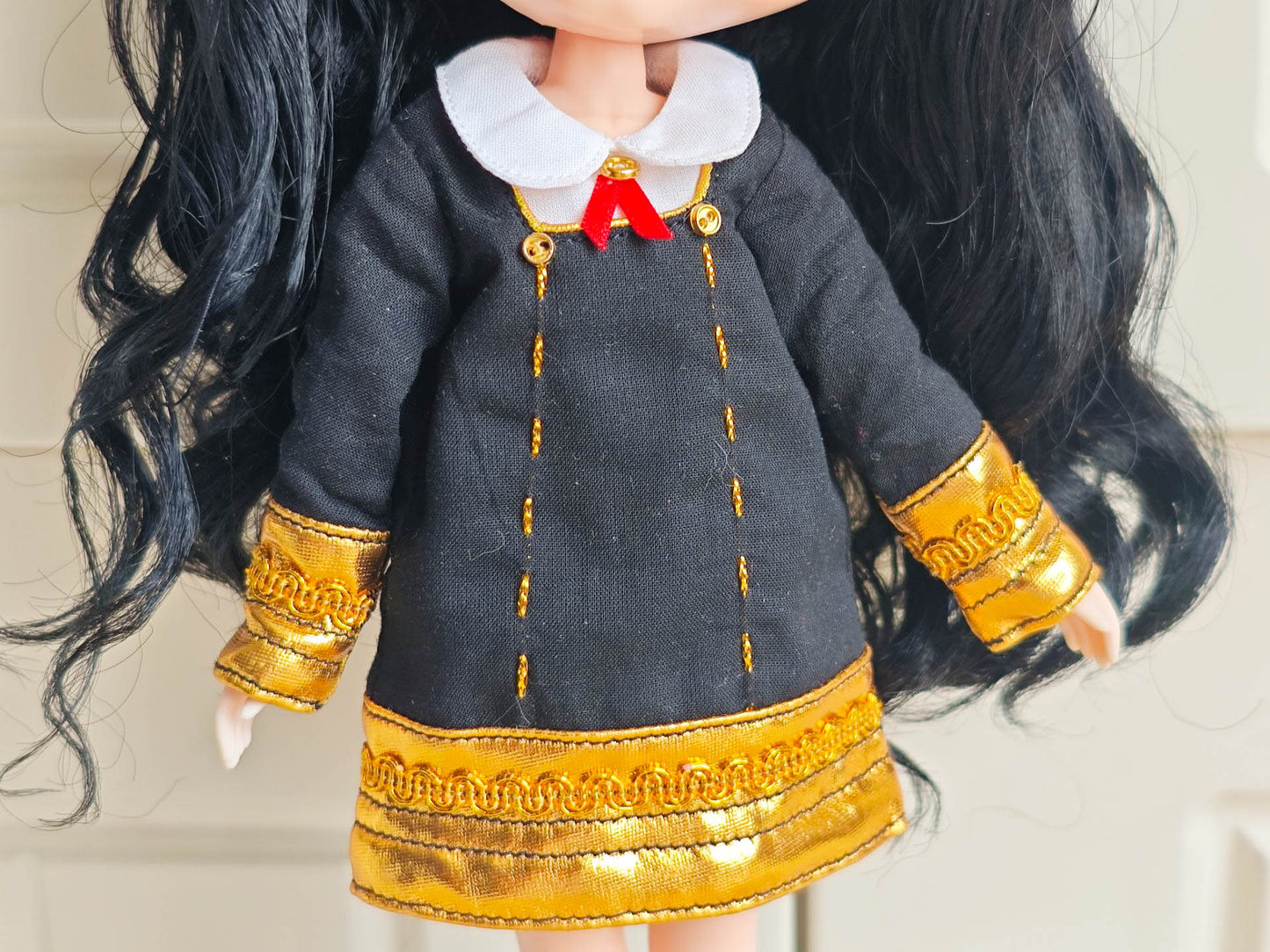 Anya  Anime School Girl  Blythe Outfit | Handmade Doll Clothes for OB22 & OB24