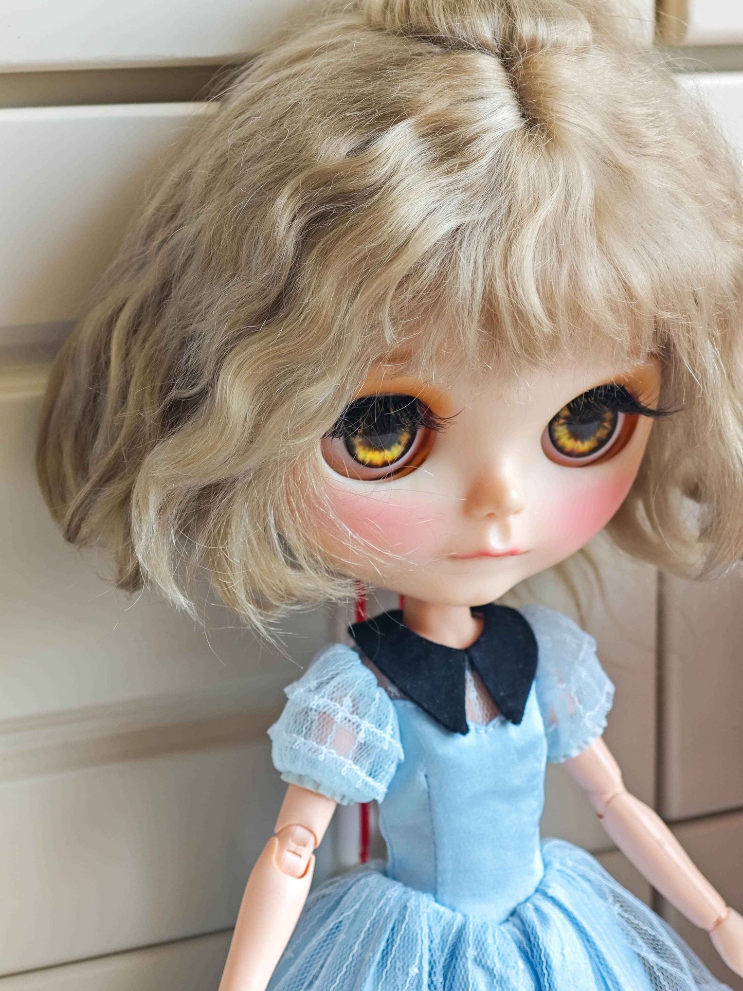 Blue Princess-Inspired Blythe Outfit | Handmade Doll Clothes for OB22 & OB24