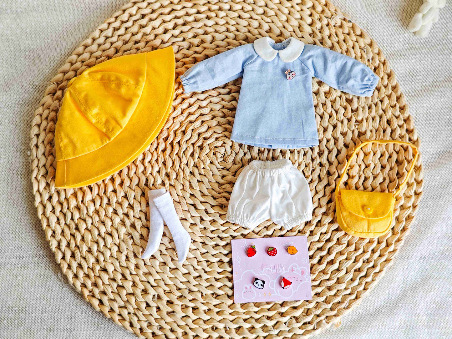 Japanese Kindergarten Uniform Blythe Outfit | Handmade Doll Clothes for OB22 & OB24