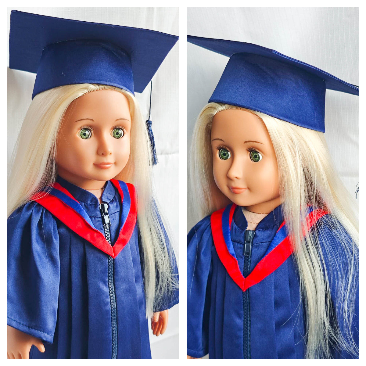 Classic Graduation Cap & Gown Set for 18 Inch Dolls