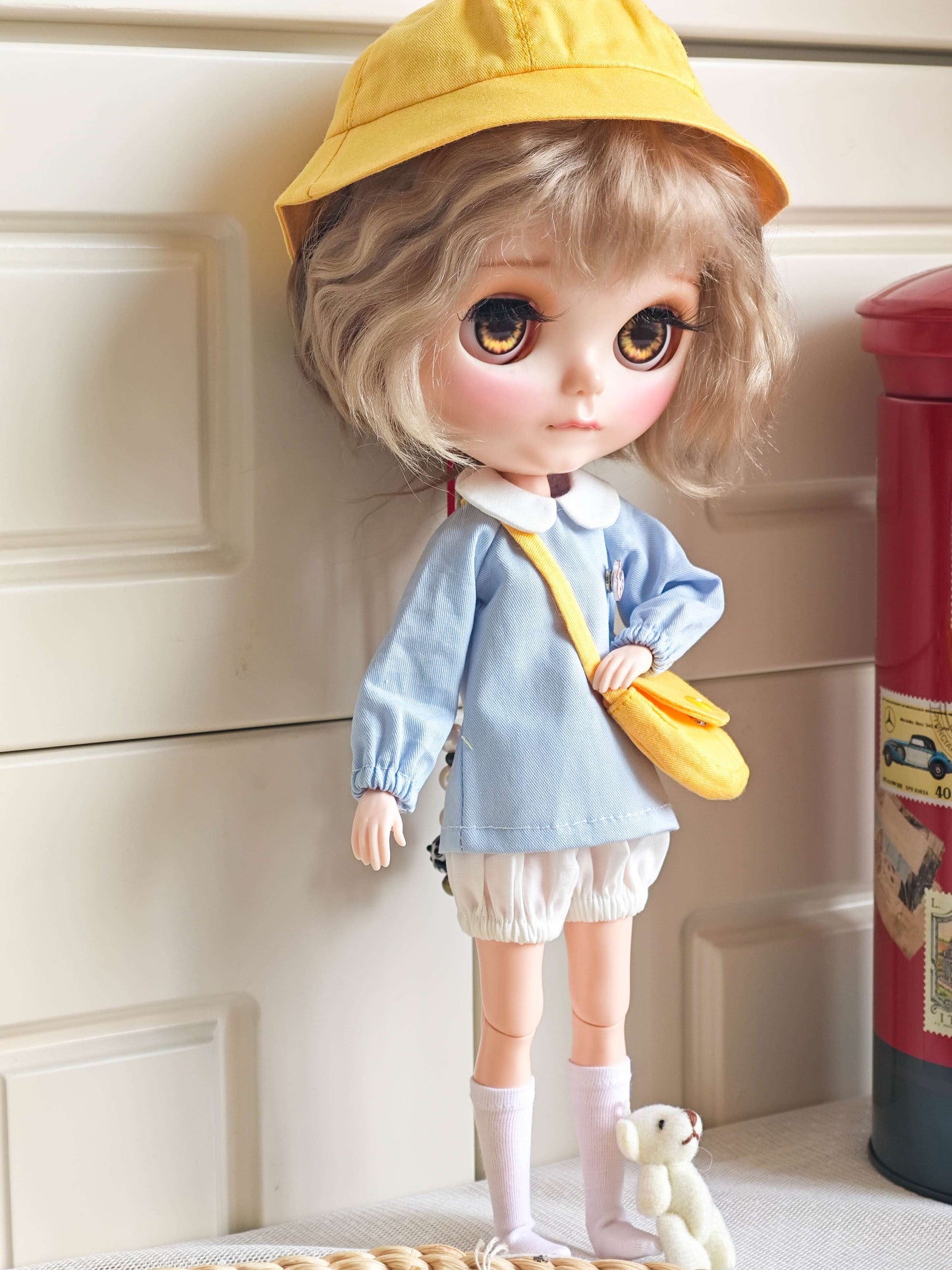 Japanese Kindergarten Uniform Blythe Outfit | Handmade Doll Clothes for OB22 & OB24