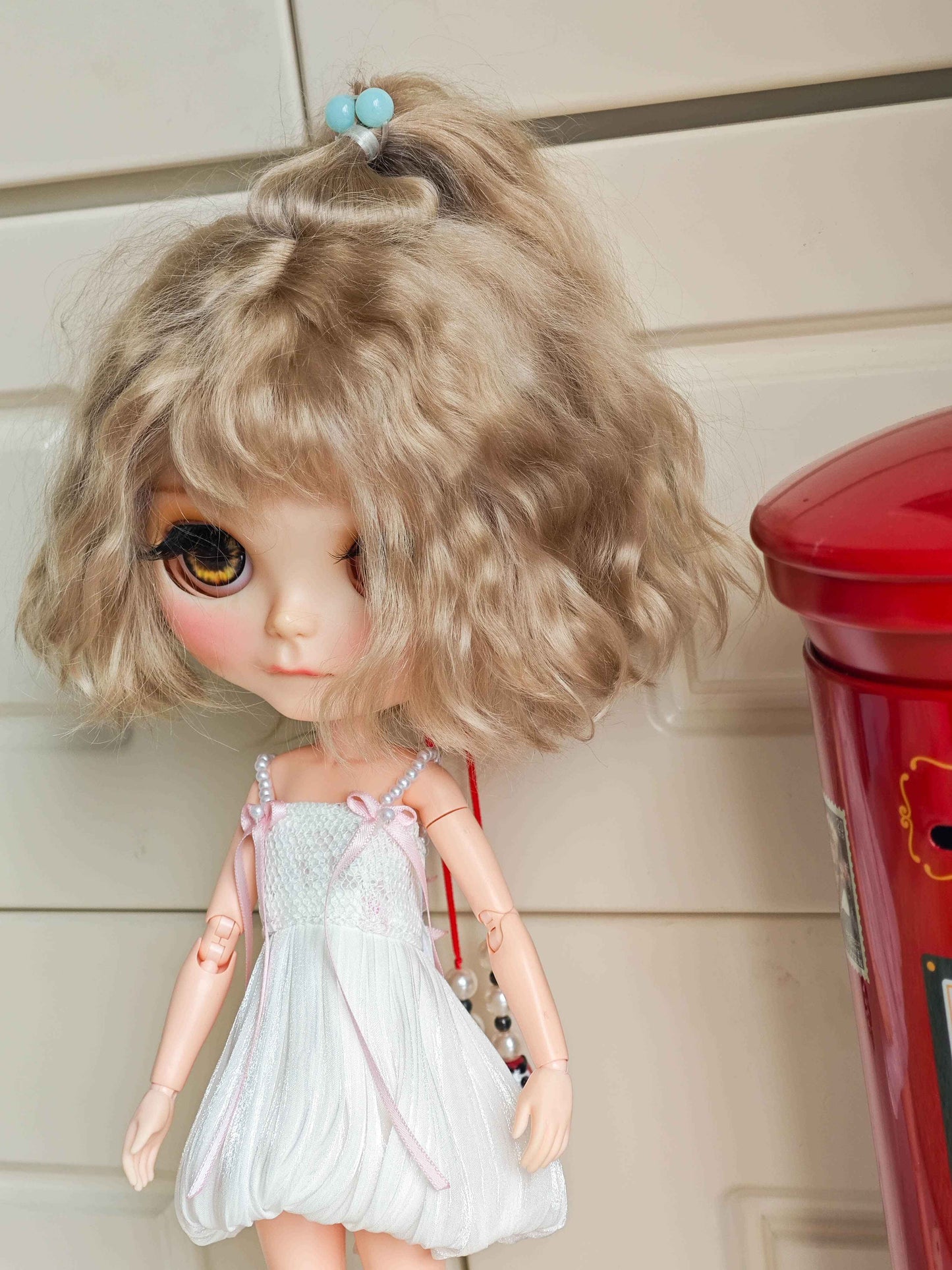 Pearl Ribbon Camisole Blythe Outfit | Handmade Doll Clothes for OB22 & OB24