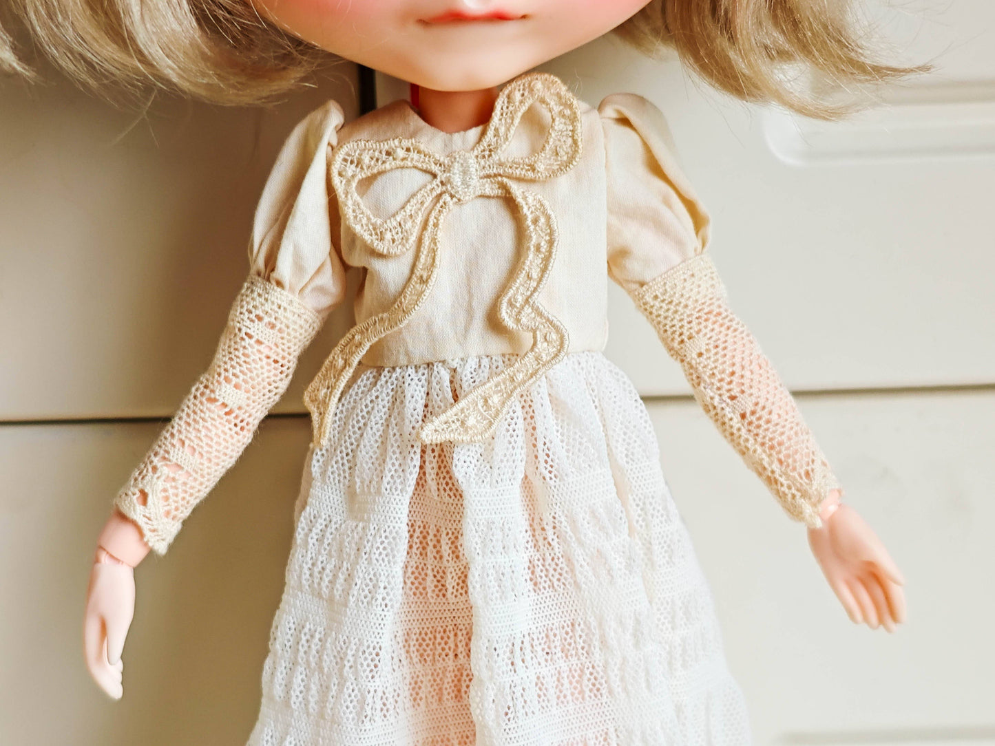 Romantic Lace Blythe Outfit | Handmade Doll Clothes for OB22 & OB24