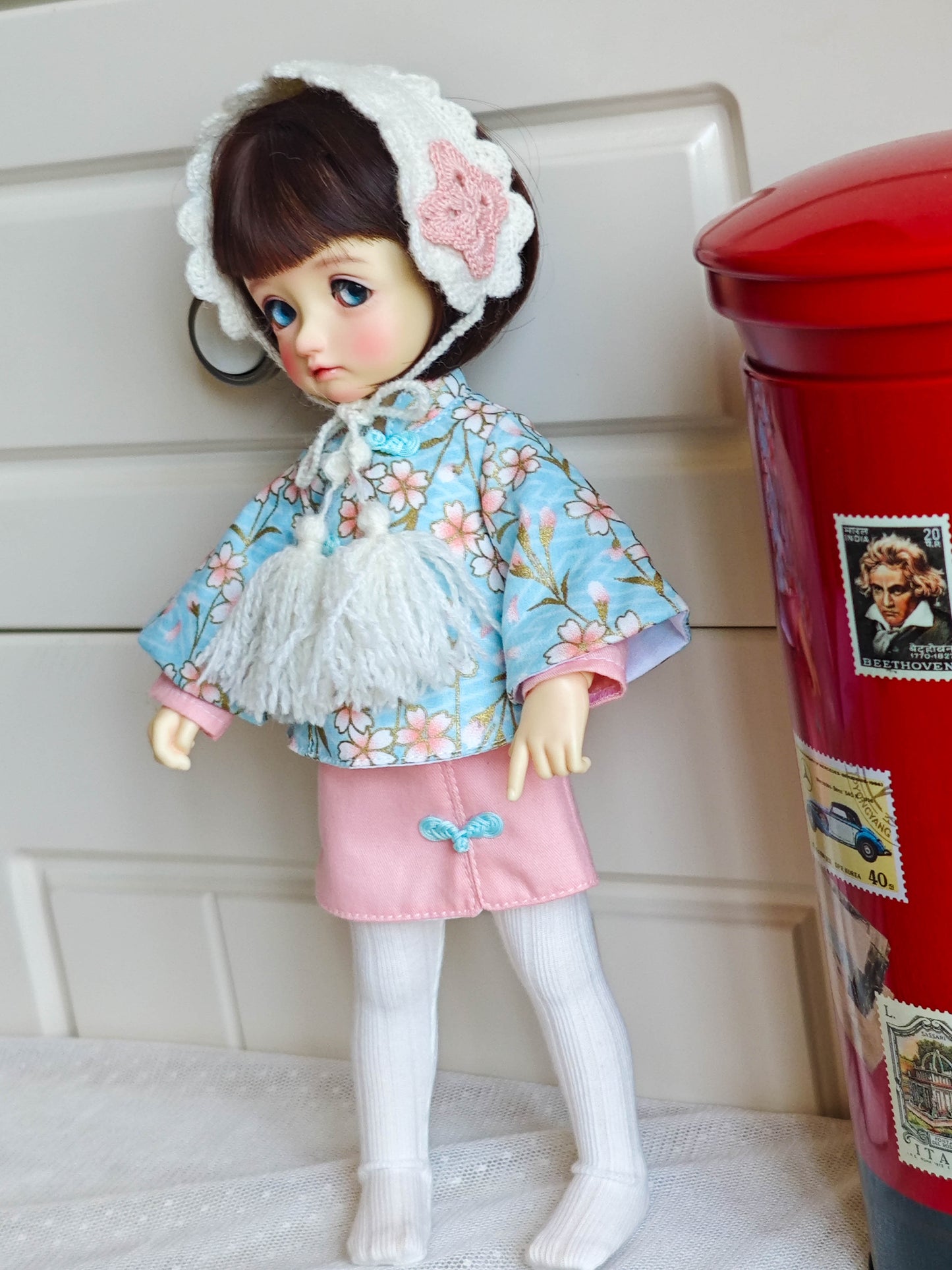 Chinese Hanfu Floral Doll Outfit| Handmade Doll Clothes for 1/6 BJD YoSD