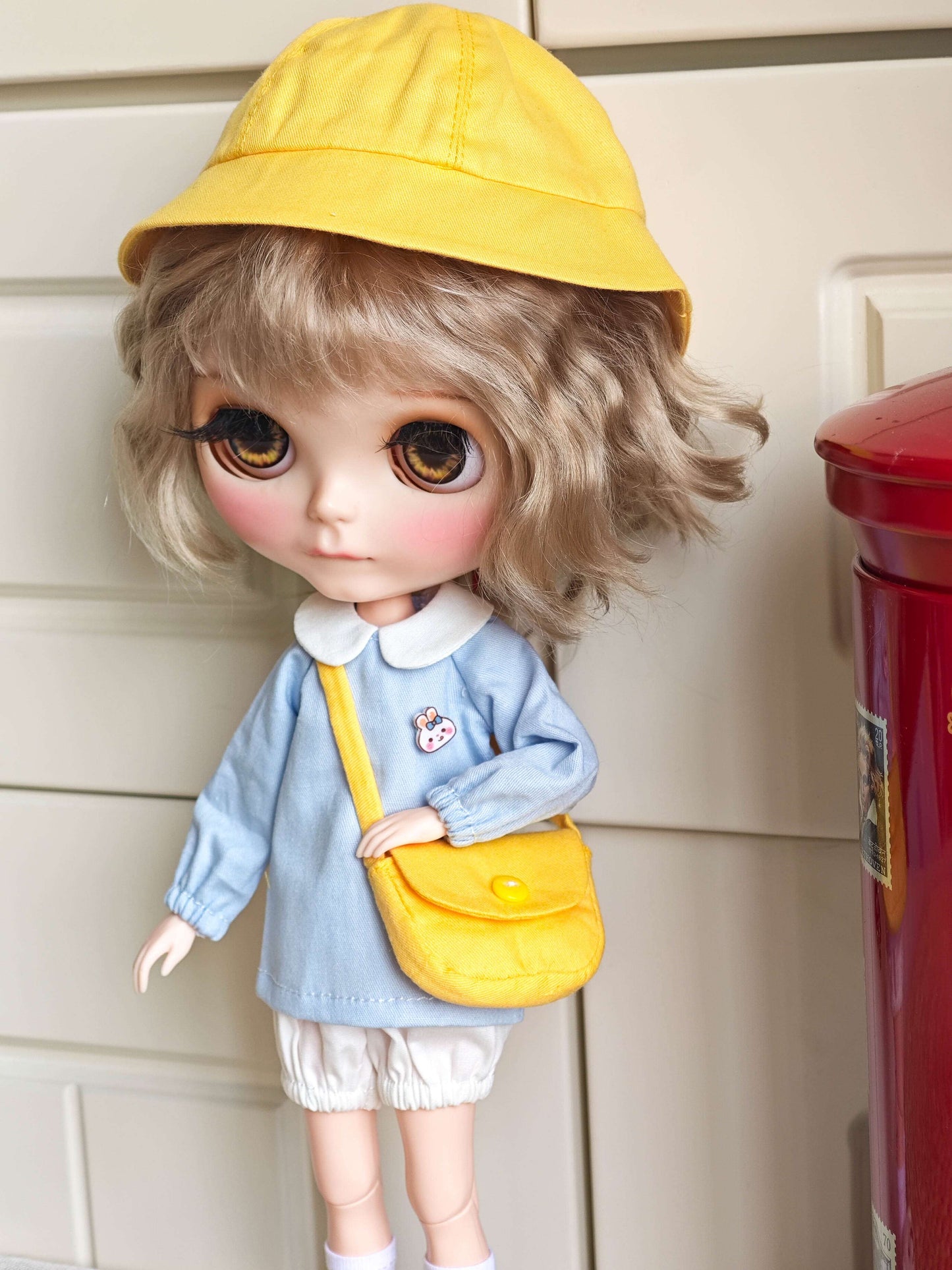 Japanese Kindergarten Uniform Blythe Outfit | Handmade Doll Clothes for OB22 & OB24