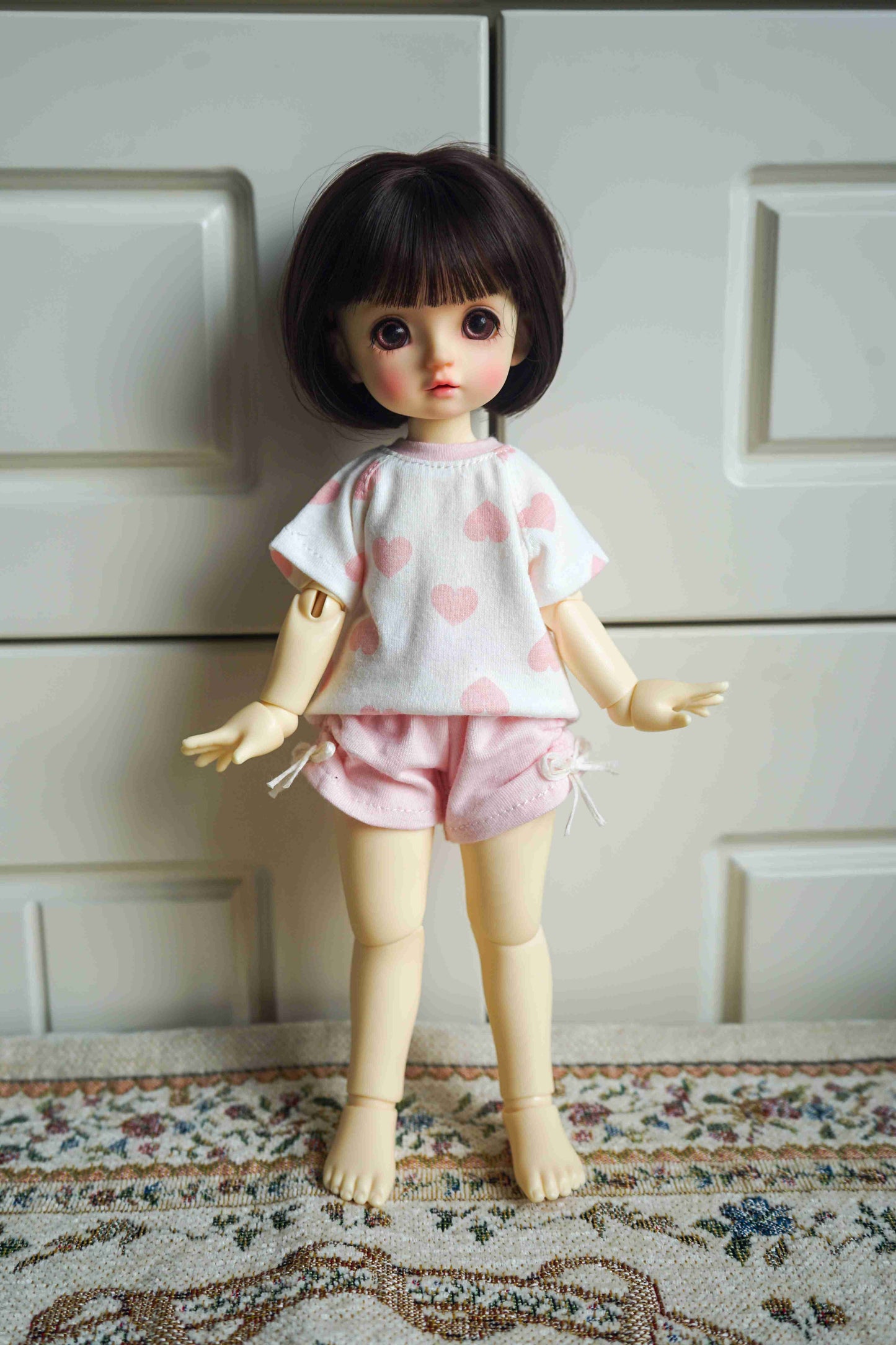 Casual Tee & Shorts T shirts Set Doll Outfit | Handmade Doll Clothes for 1/6 BJD YoSD