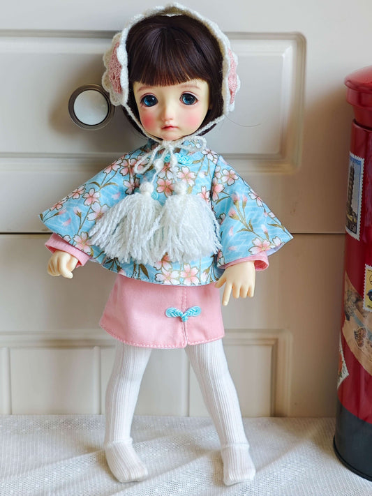 Chinese Hanfu Floral Doll Outfit| Handmade Doll Clothes for 1/6 BJD YoSD