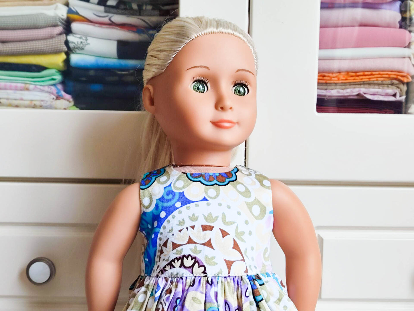 Woodland Floral Meadow Dress for 18 Inch Dolls