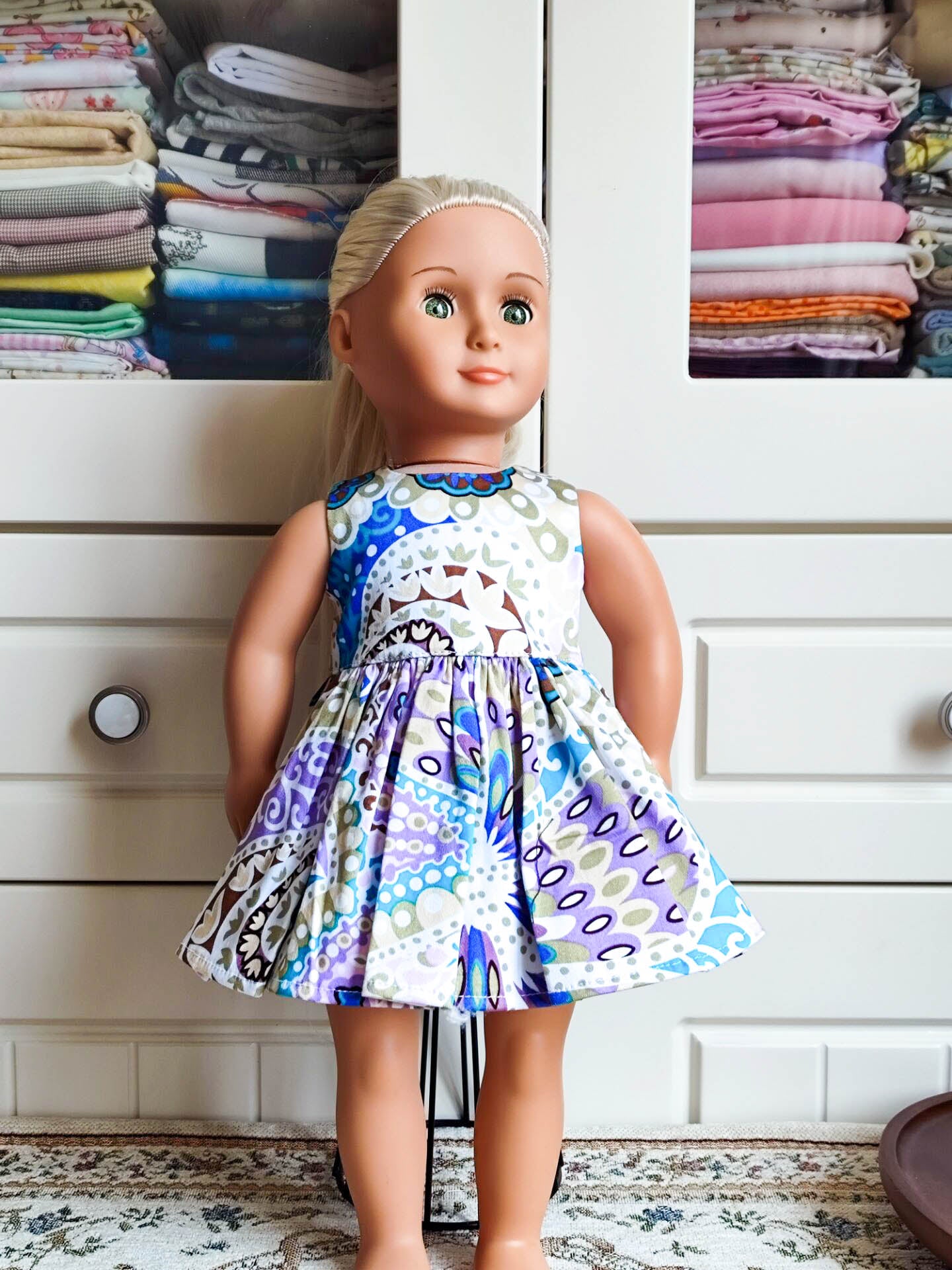 Woodland Floral Meadow Dress for 18 Inch Dolls
