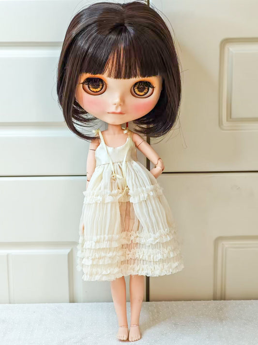 Handmade Blythe Doll Clothes White Wedding Dress Neo Blythe OB22 OB24