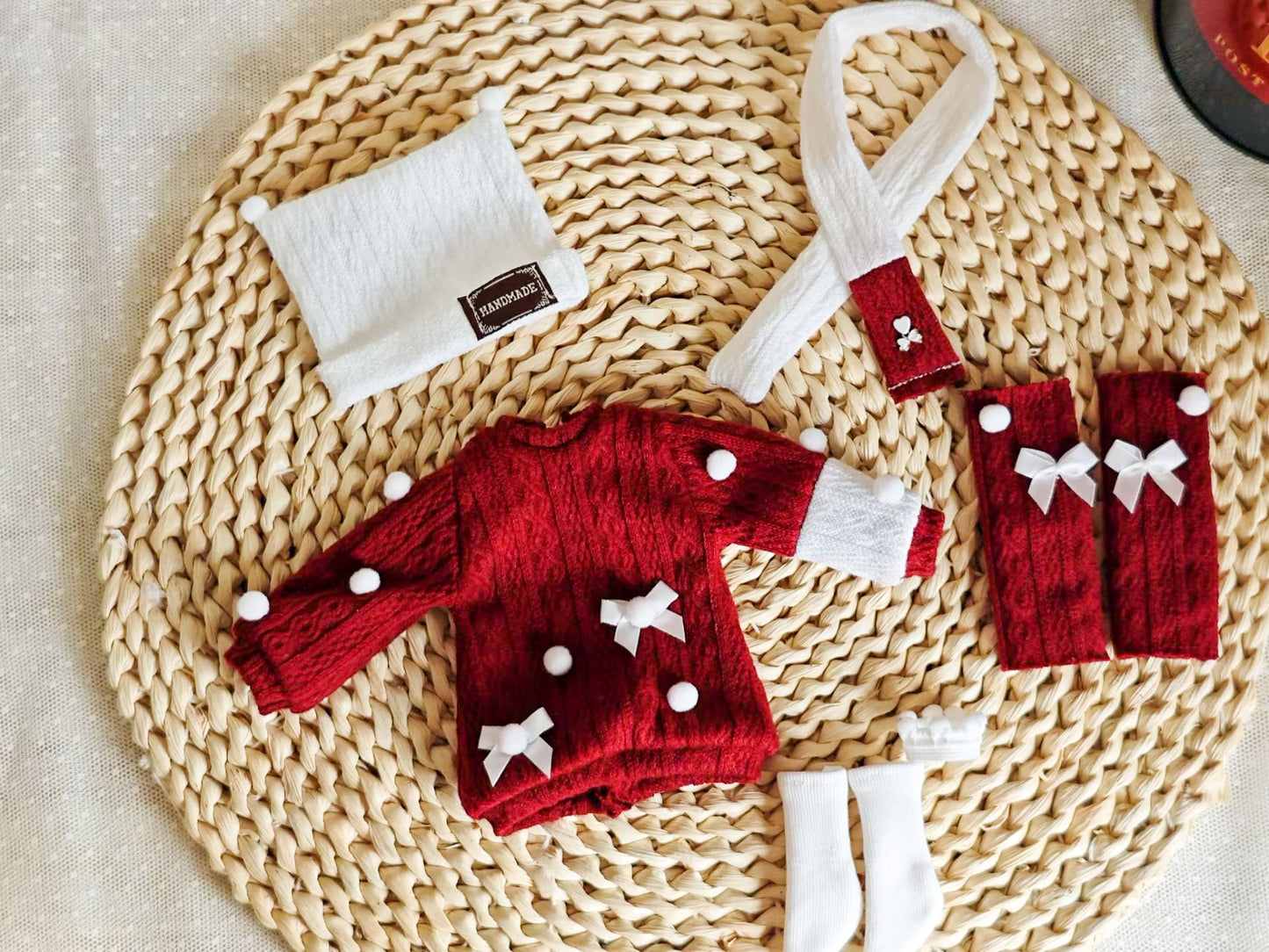 Cozy Christmas Snowberry Doll Outfit| Handmade Doll Clothes for 1/6 BJD YoSD