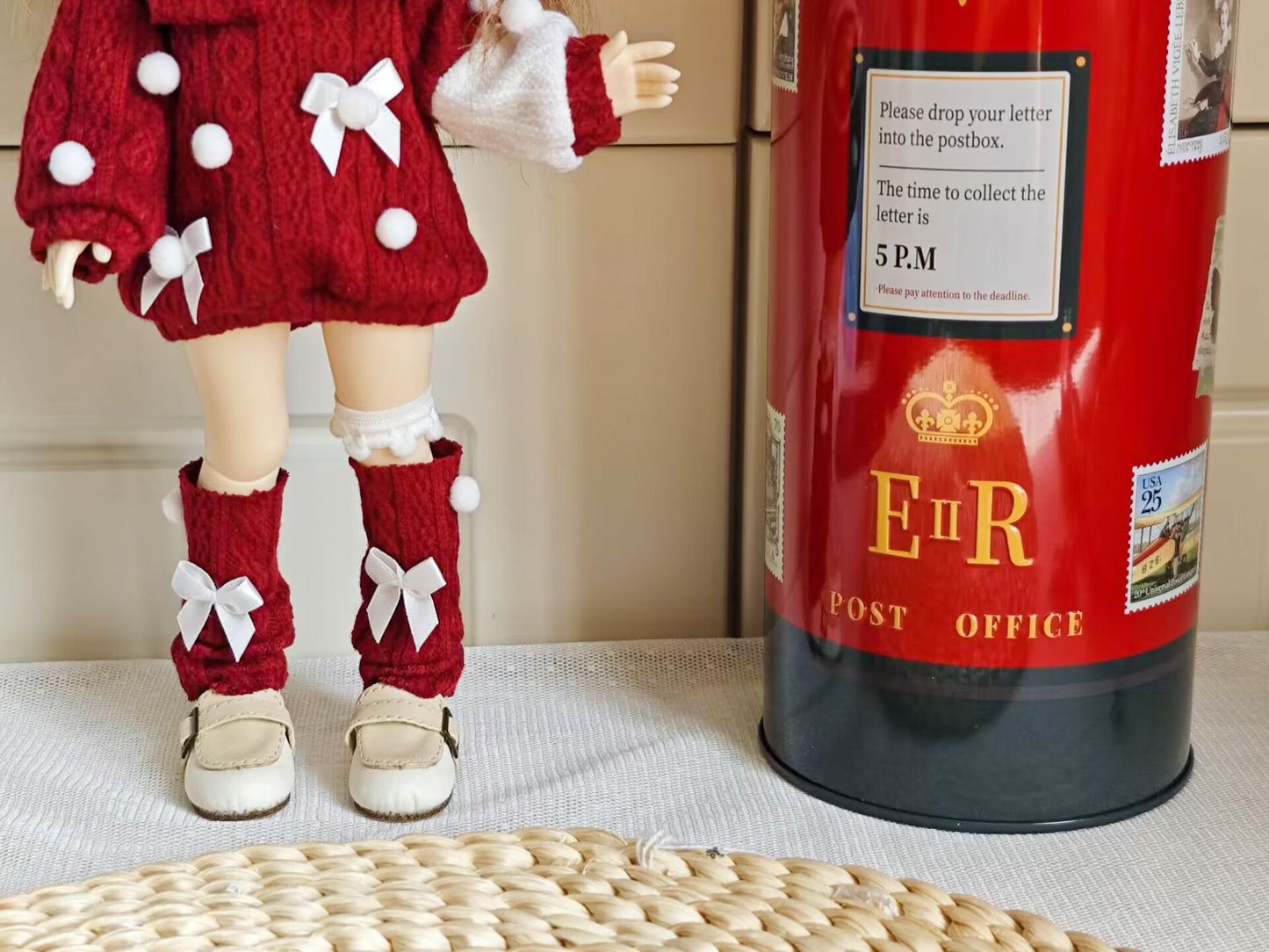 Cozy Christmas Snowberry Doll Outfit| Handmade Doll Clothes for 1/6 BJD YoSD