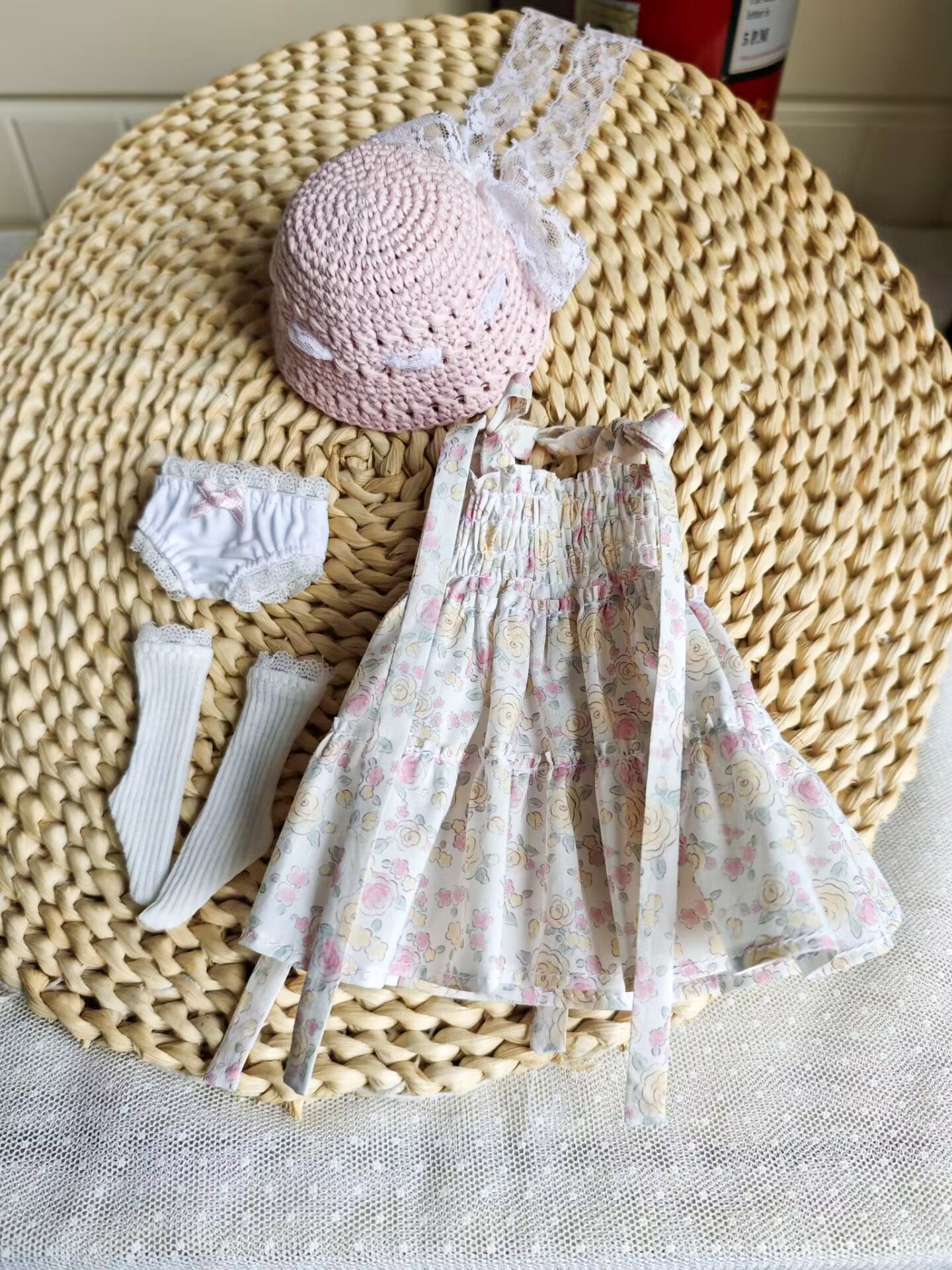 Floral Summer Garden Doll Outfit| Handmade Doll Clothes for 1/6 BJD YoSD