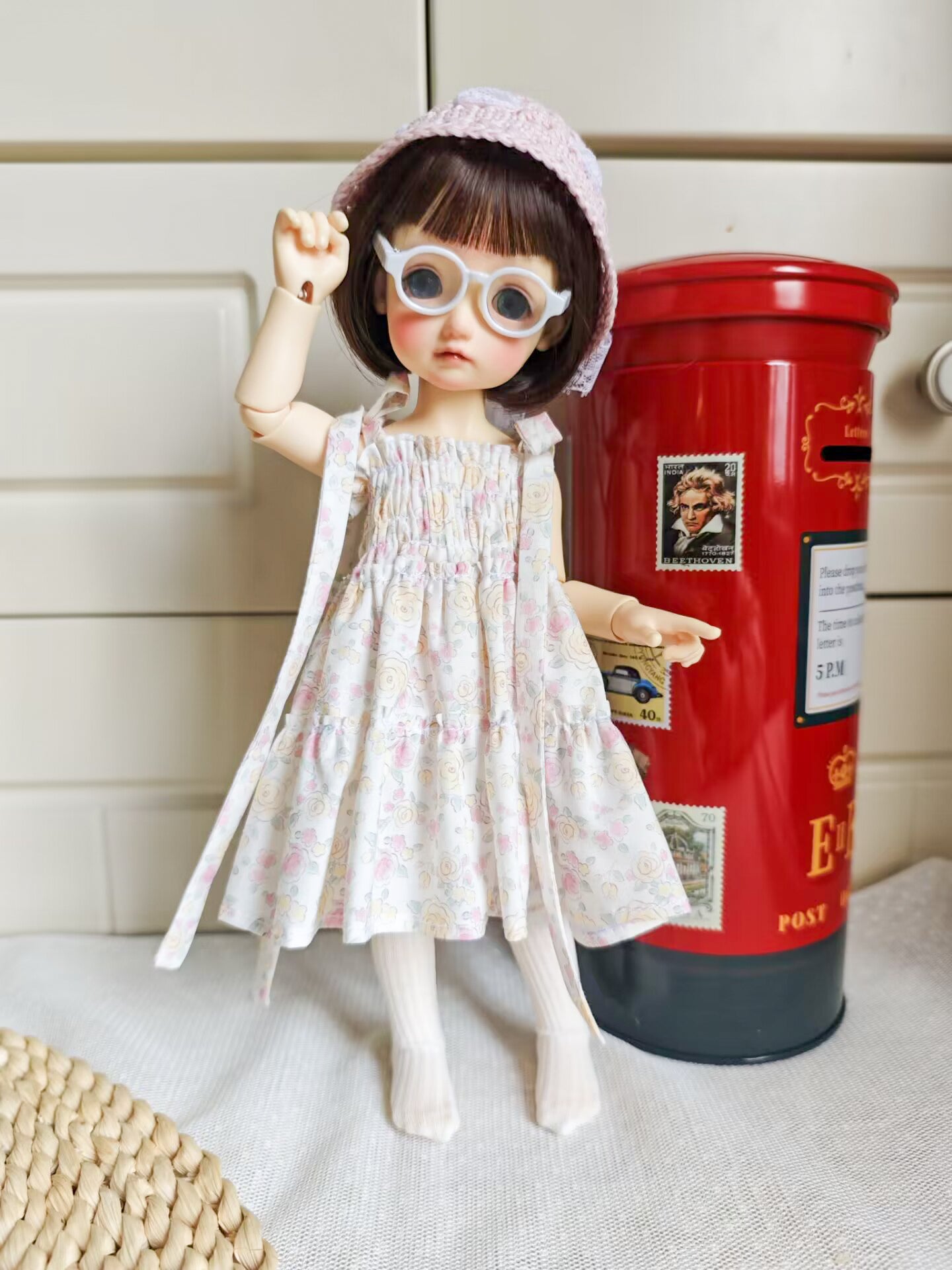 Floral Summer Garden Doll Outfit| Handmade Doll Clothes for 1/6 BJD YoSD