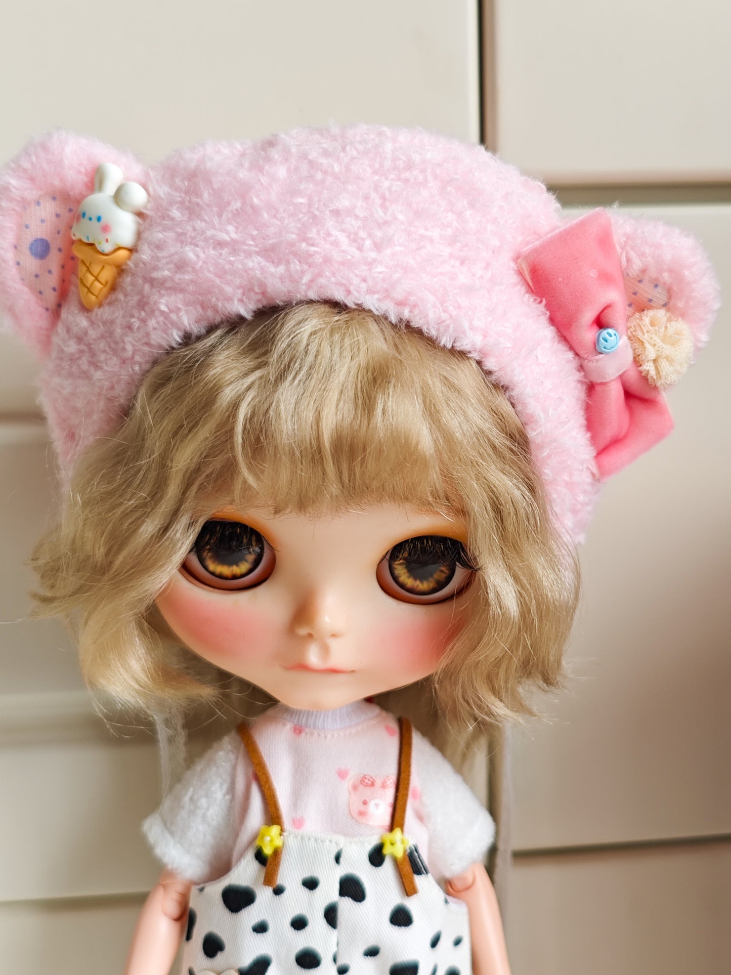 Milk Bear Blythe Outfit | Handmade Doll Clothes for OB22 & OB24