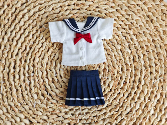 Japanese Sailor pleated school skirt Blythe Outfit | Handmade Doll Clothes for OB22 & OB24